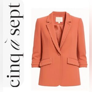 - cinq a sept blazer Khloe Crepe Trimmed Blazer - size 4 $445 -